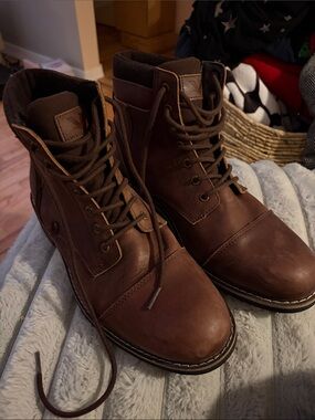 Men's Brown Leather Territory Lace-Up Ankle Boots — Rugged Comfort - 12